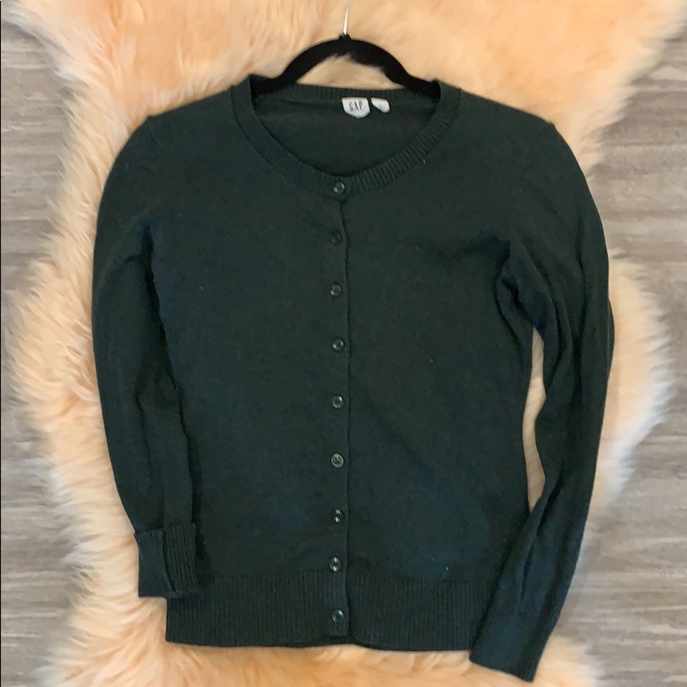 Hunter Green Cardigan from the GAP